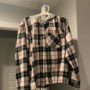Plaid Hooded Jacket/ Shirt